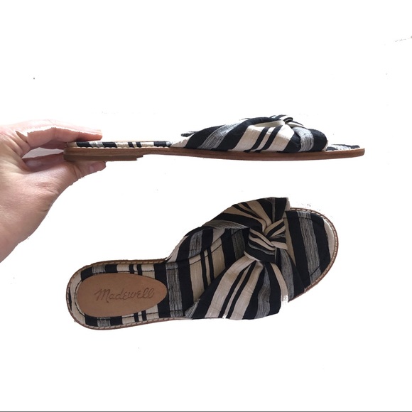 Madewell Naida Half-Bow Sandal Marcia Stripe - Picture 2 of 4